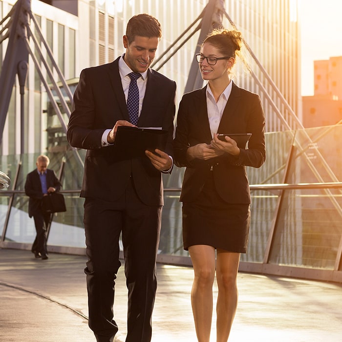 Businessman and Businesswoman