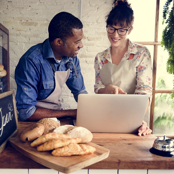 Bread Bakers on Laptop