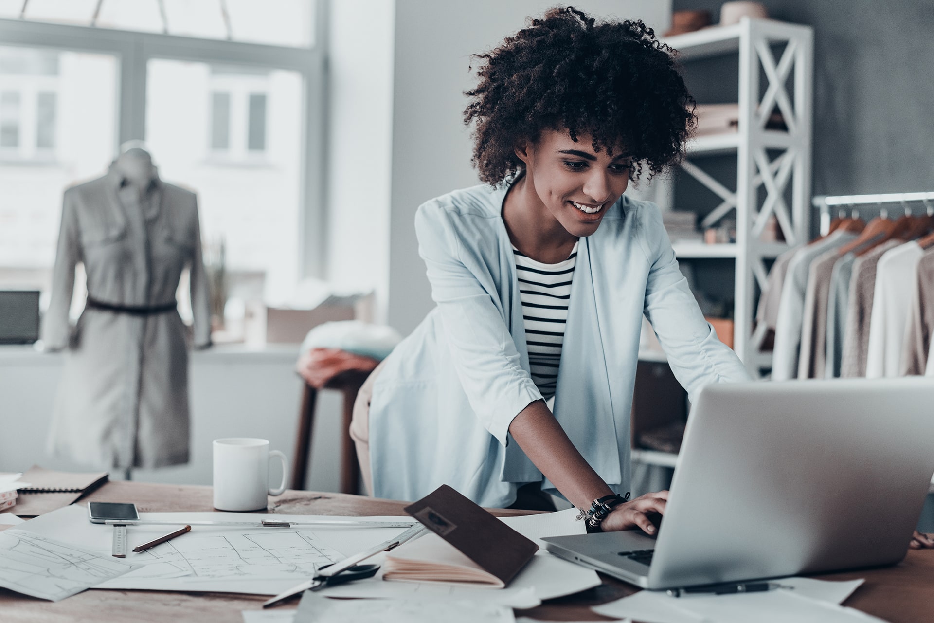 Young Businesswoman on Laptop