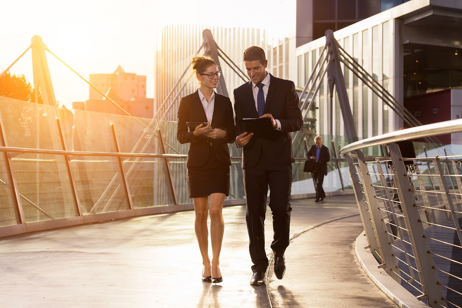 Businessman and Businesswoman