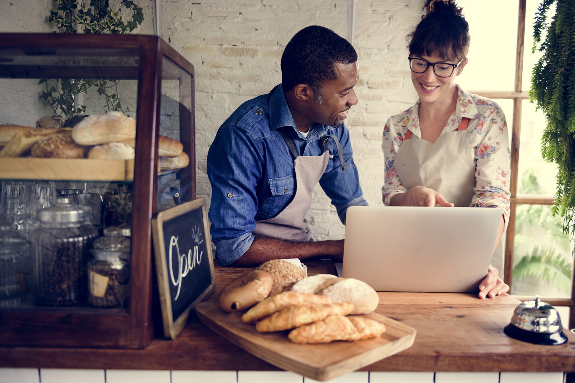 Bread Bakers on Laptop