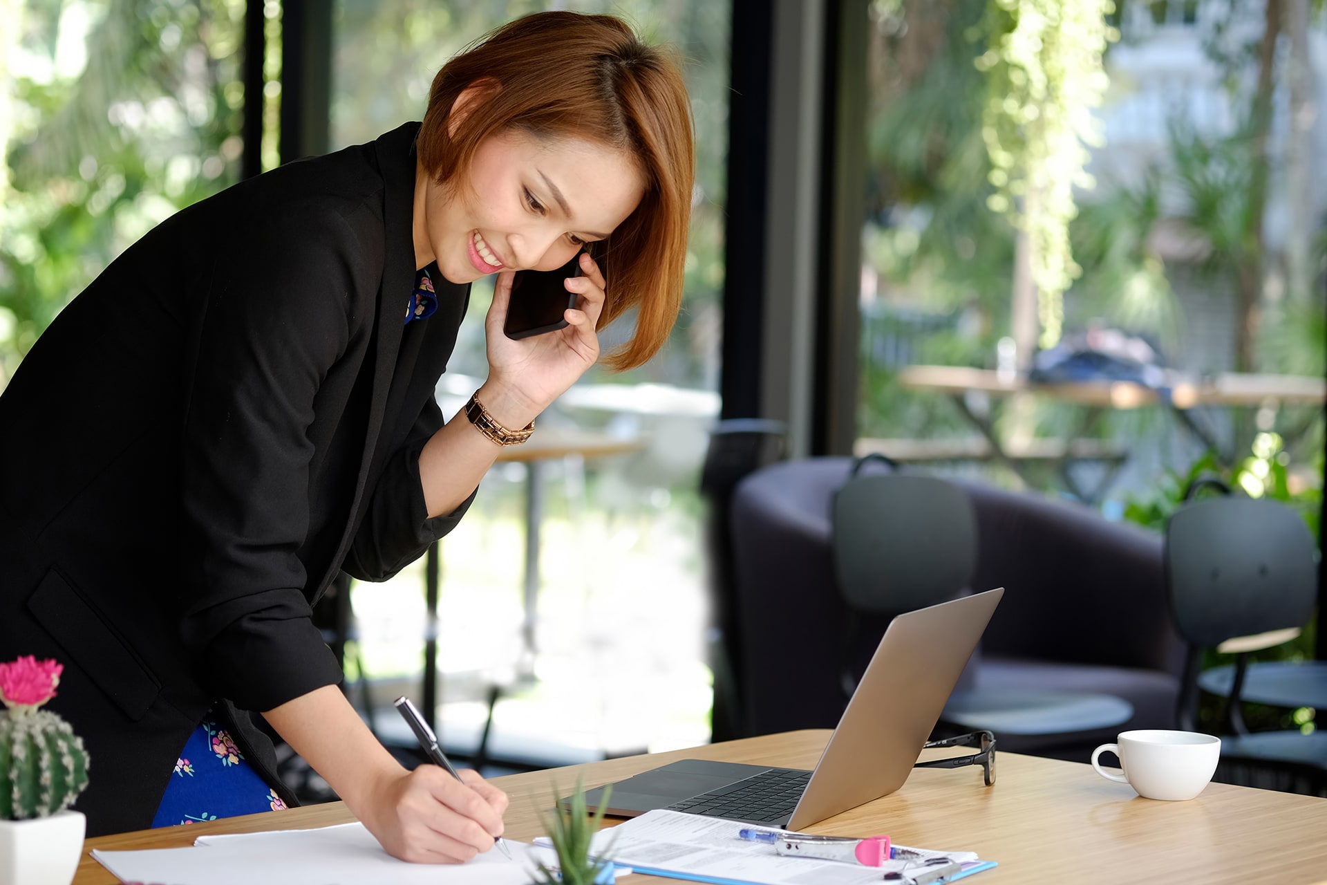 Businesswoman on phone