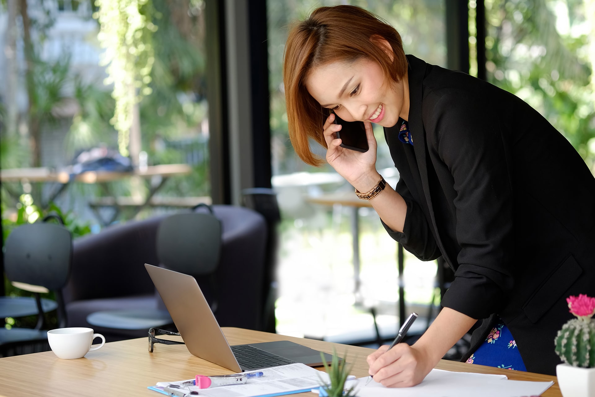 Businesswoman on phone