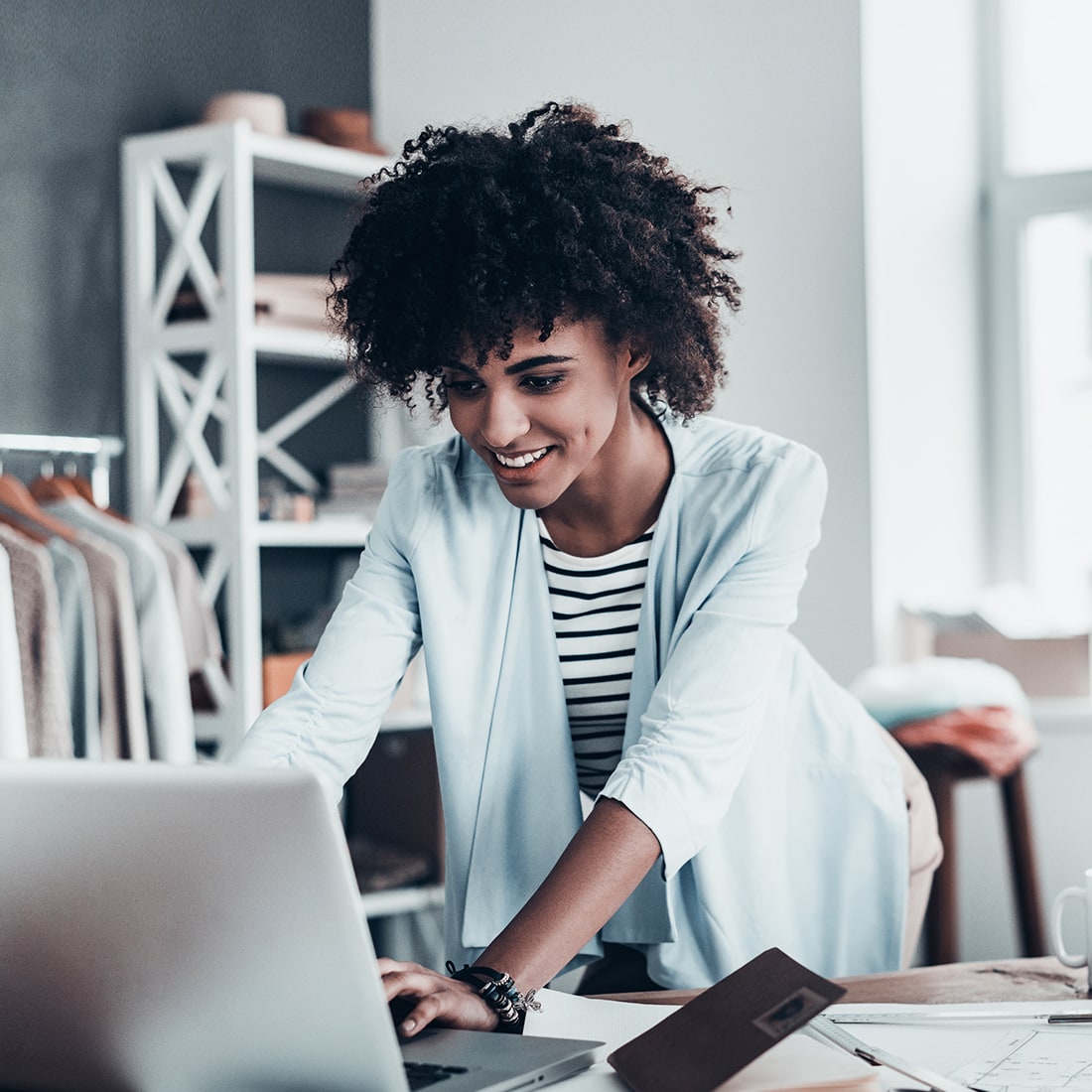 Young Businesswoman on Laptop