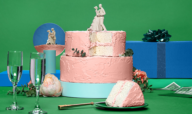 a wedding cake