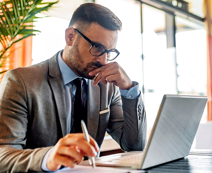 Man working at computer